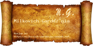 Milkovich Gardénia névjegykártya